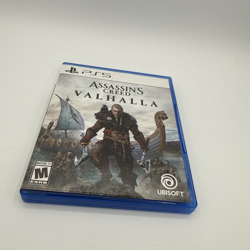 Ubisoft Assassin's Creed Valhalla PS5 Action Adventure Video Game Case Disc